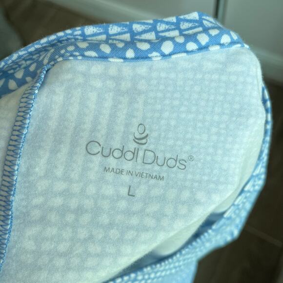 Cuddl Duds CottonWear Blue Chambray Print Midi Dress - Picture 7 of 8